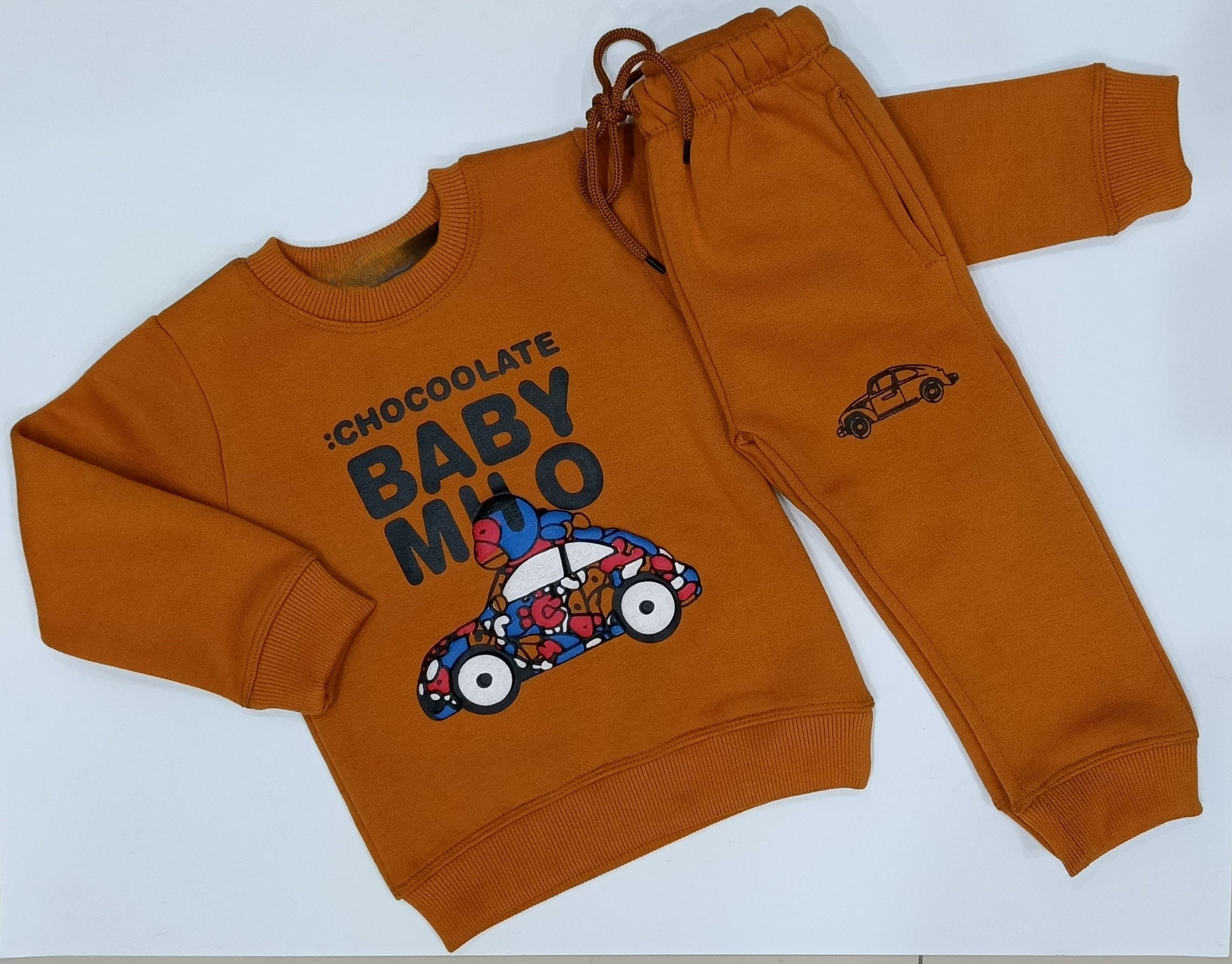 CHOCOLATE BABY PRINTING  FLEECE PAIR